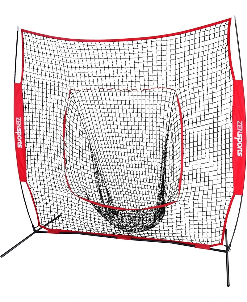 Zeny Baseball Softball Practice Net Hitting Batting Catching Pitching Training Net w/Carry Bag and Metal Bow Frame