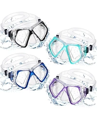 Gnuadz 4pc Adult Diving Mask Tempered Glass Snorkel Gear