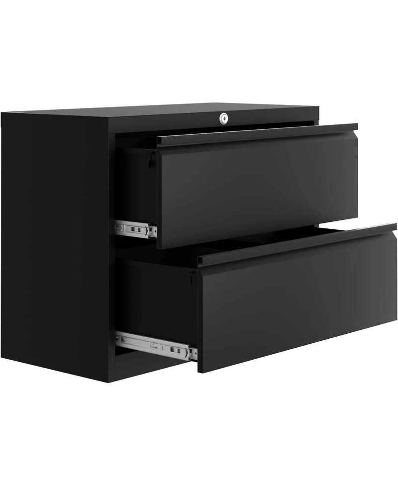Gaomon 2-Drawer Lateral File Cabinet with Lock, Heavy-Duty Steel Office Storage for Letter/Legal/A4 Files, Black Home Office File Organizer