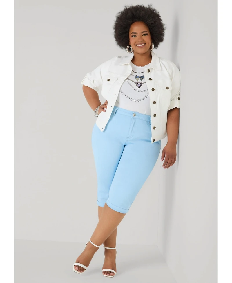 Ashley Stewart Women's Necklace Graphic Tee