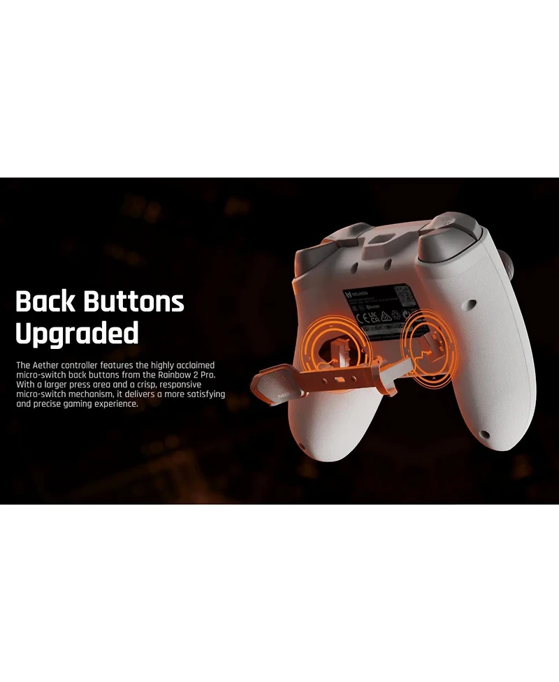 Bigbig Won Aether Bluetooth Wireless Hall Effect Controller with Smart Display for Switch, Pc, Android and iOS.