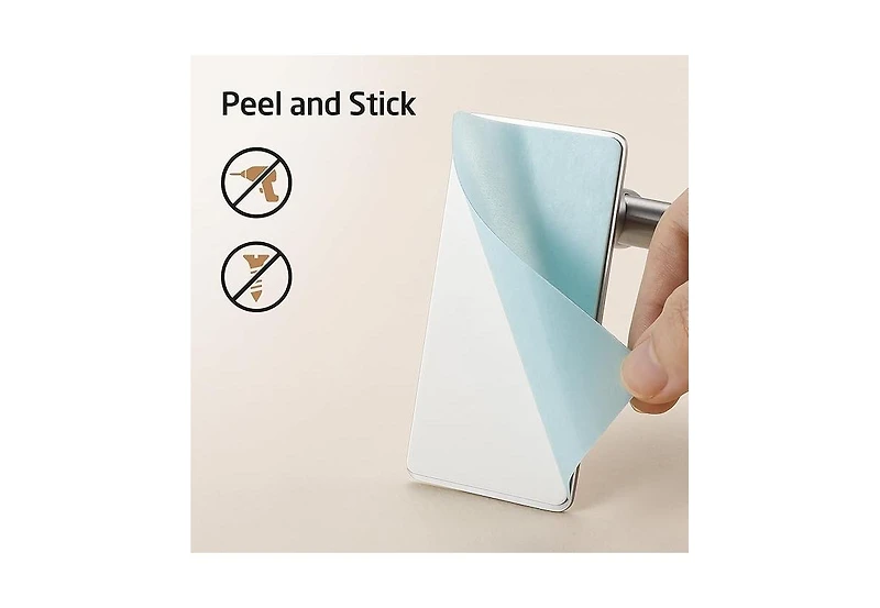 Phying Self Adhesive Bathroom Towel Bar, No Drill Towel Bar 24-Inch for Bathroom Towel Hangers Stick on Sticky Towel Holder Stainless Steel Rustproof