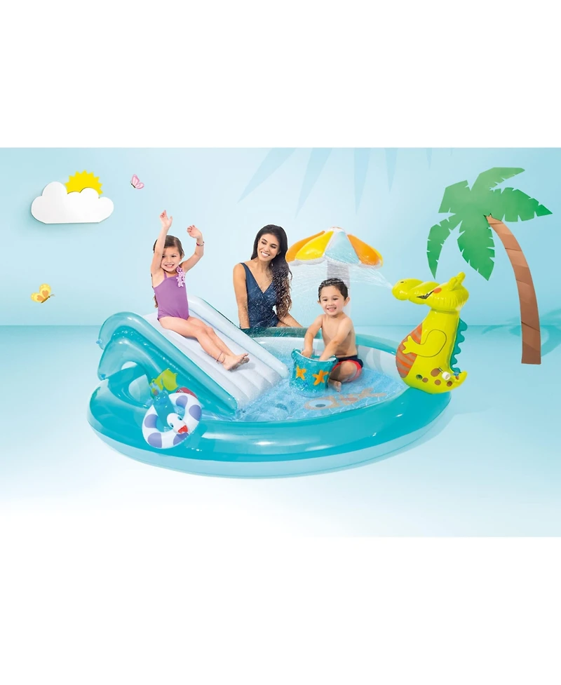 Gnuadz Gator Inflatable Kiddie Pool Water Play Swim Center