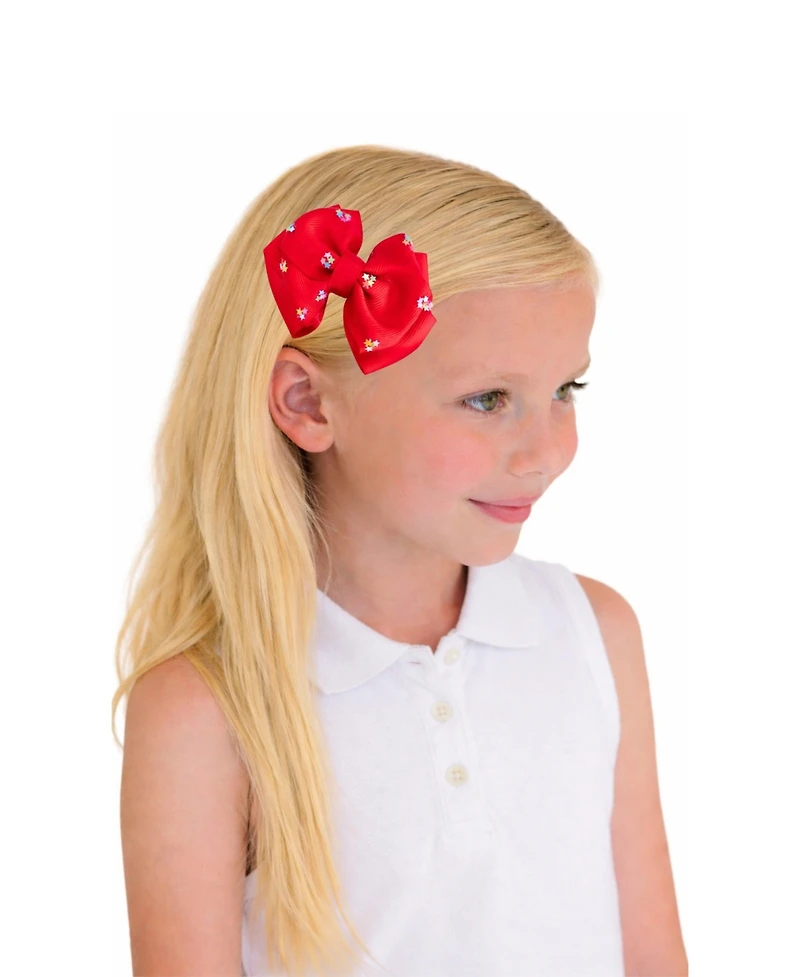 Bits & Bows Girls Bits and Bows Little/Big Firecracker Summer Hair Bow Set