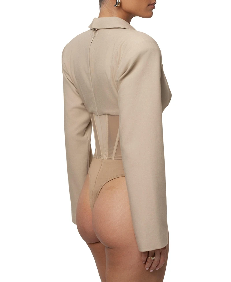 Jluxlabel Women's Downtown Blazer Bodysuit