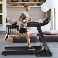 Folding Treadmill Auto Incline 12 Programs App Control Black