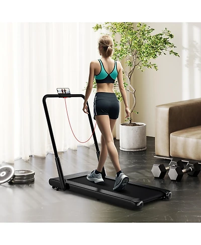 Folding Treadmill 3 in 1 App Remote Control Speakers Black