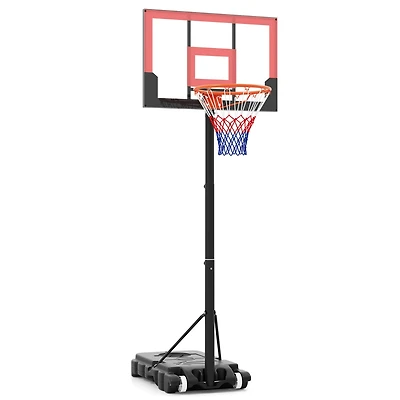 Slickblue 3.3-7 Feet Portable Adjustable Outdoor Kids Basketball Hoop Goal