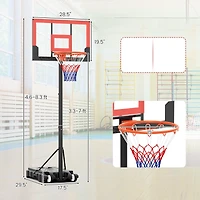 Slickblue 3.3-7 Feet Portable Adjustable Outdoor Kids Basketball Hoop Goal