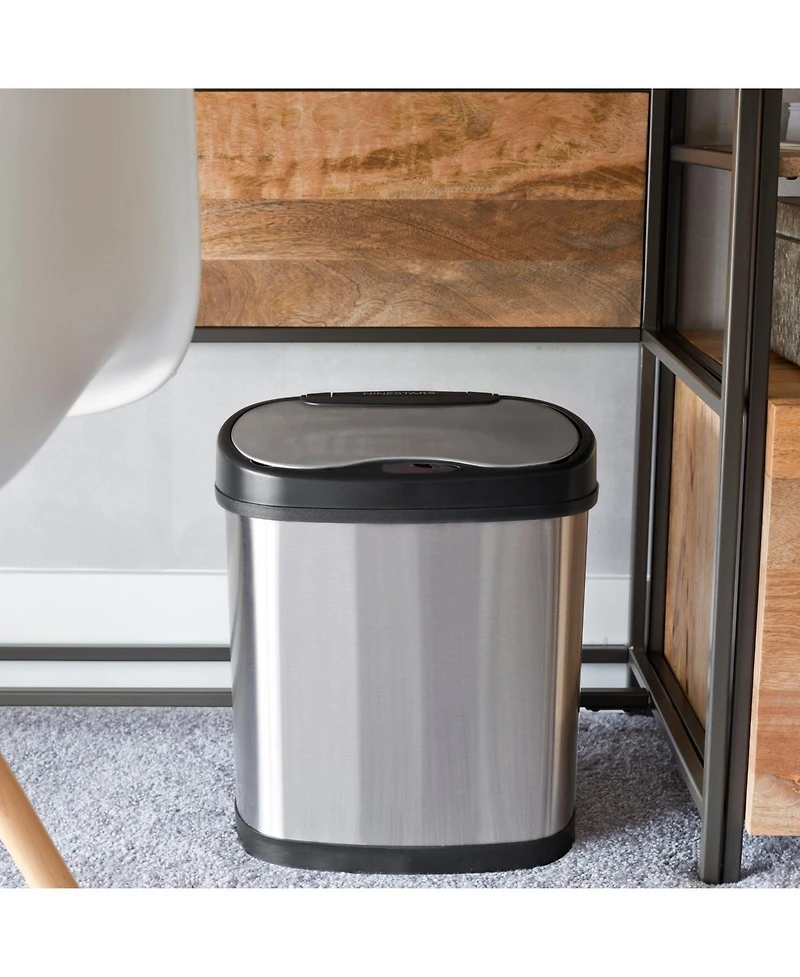 Ninestars Rectangular Motion Sensor Trash Can 13.2 Gallon & 3.2 Gallon