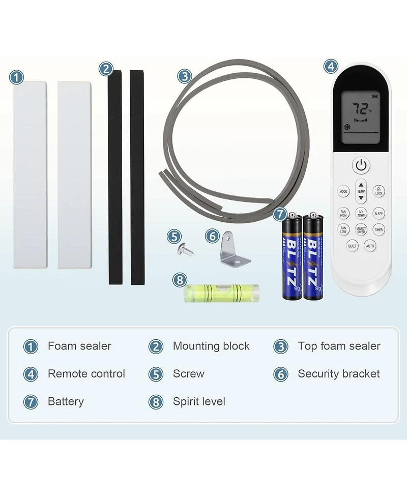 Antarctic Star 10000 Btu U-Shaped Window Air Conditioner, 6 Modes and Quiet Cooling