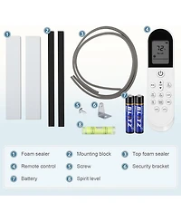 Antarctic Star 10000 Btu U-Shaped Window Air Conditioner, 6 Modes and Quiet Cooling