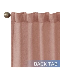 Boucle Light Filtering Back Tab Single Curtain Panel, 52"X96"