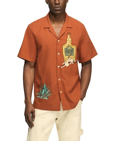 Lucky Brand Men's Embroidered Tequila Time Short-Sleeve Shirt