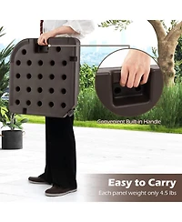 Sugift 20 in Water Filled Patio Umbrella Base Plate for Offset Umbrellas