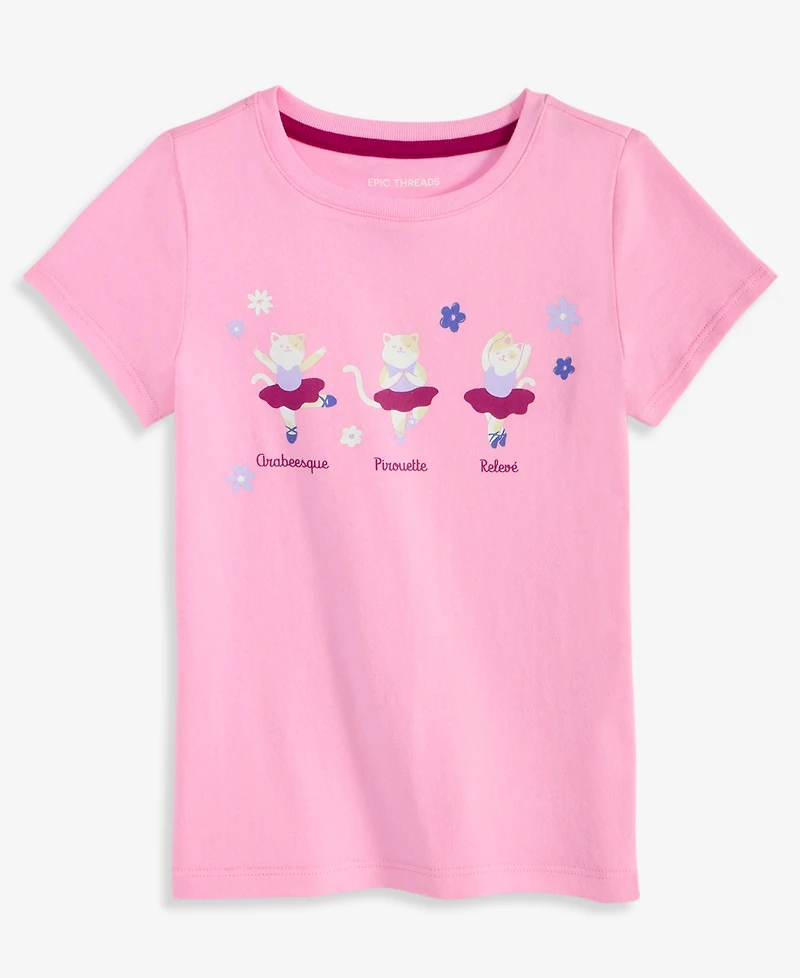 Epic Threads Toddler Girls' 12M-5T Cat Ballet T-Shirt, Macy's Exclusive