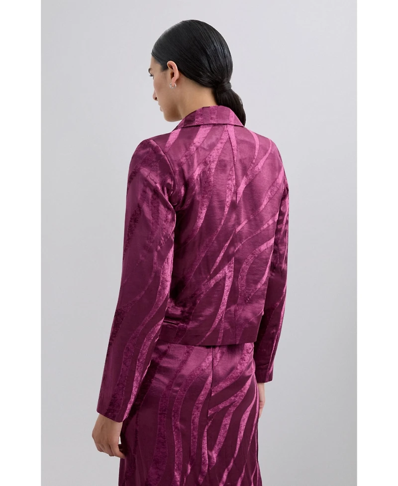 Scalpers Women's Camou Velvet Blazer