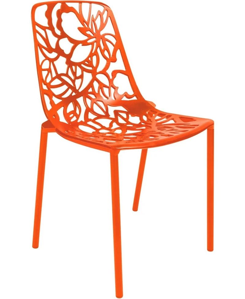 LeisureMod Modern Devon Aluminum Chair, Set of 4