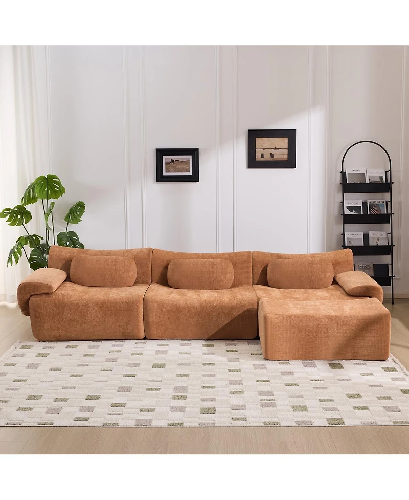 Streamdale Furniture Modular Combination Armchair, Bamboo Joint Shape