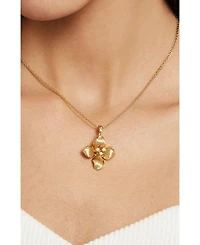 Rc Retro Chic Iris Blossom Pendant Neckalce