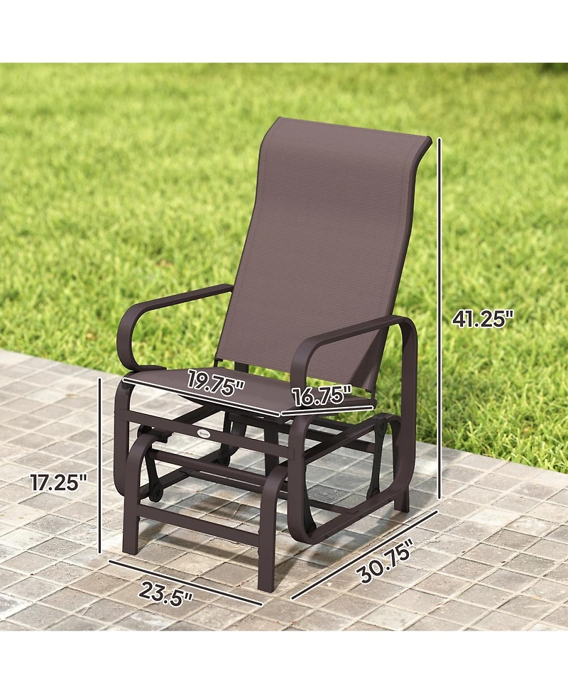 Outsunny Gliding Lounger Chair with Lightweight Construction