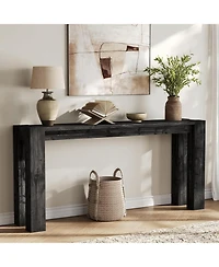 Tribesigns Solid Wood Console Table for Entryway, 70.9-Inch Extra Long Farmhouse Sofa Behind Couch