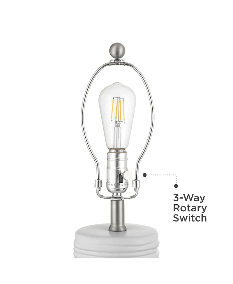 360 Lighting Contours 27 1/2" High Modern White Ceramic 3-Way Table Lamp