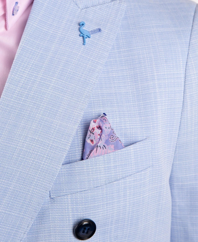 Tailorbyrd Men's Double-Breasted Textured Slub Sport Coat