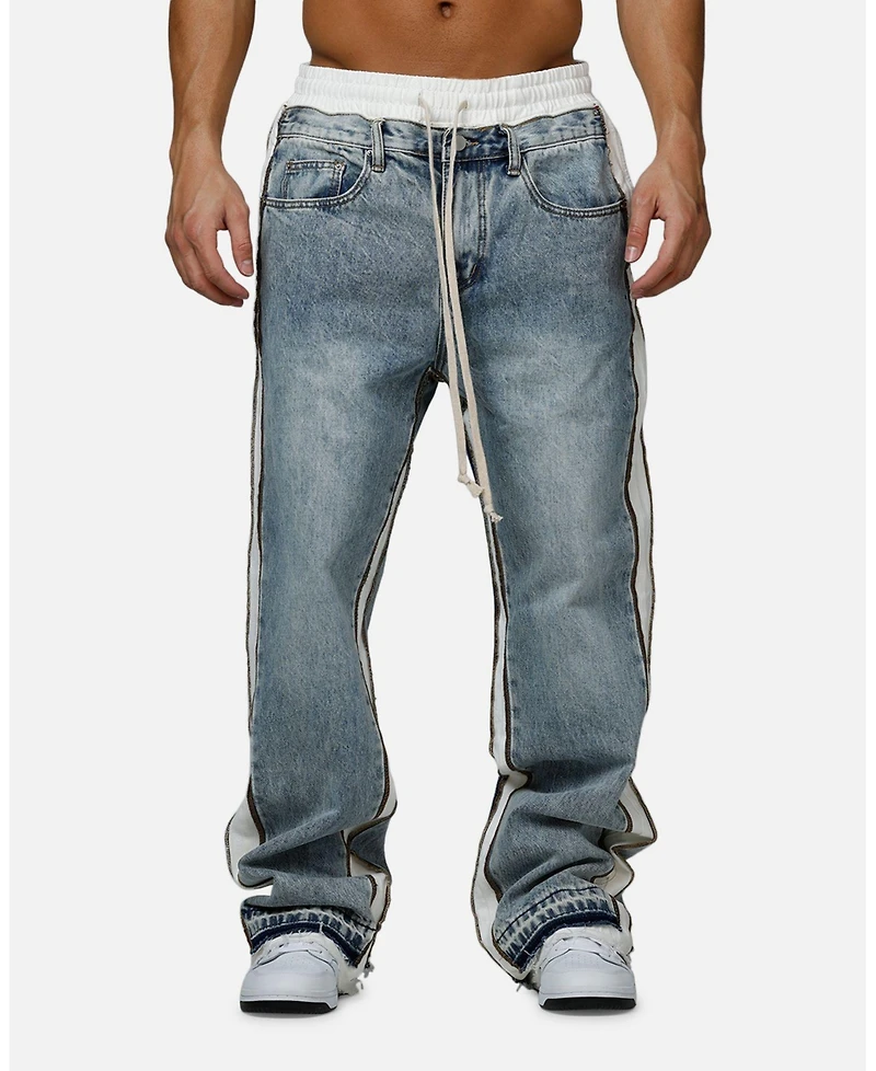 mnml Men's Ultra Baggy Border GN8 Denim Jeans