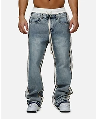 mnml Men's Ultra Baggy Border GN8 Denim Jeans