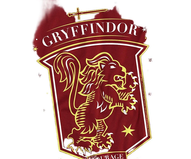 Harry Potter Men's Hand-Drawn Gryffindor Shield Graphic T-Shirt