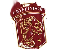 Harry Potter Men's Hand-Drawn Gryffindor Shield Graphic T-Shirt