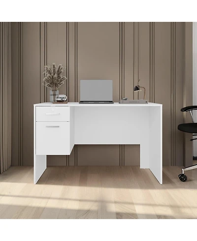 Fm Furniture Magia Desk, 2 Drawers (1 Lockable), Modern Design, Home Office
