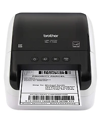 Brother QL1100 Wide Format Professional Label Printer, 4.09" Label Width, 69 Labels Per Min Print Speed, 300x300 dpi Resolution