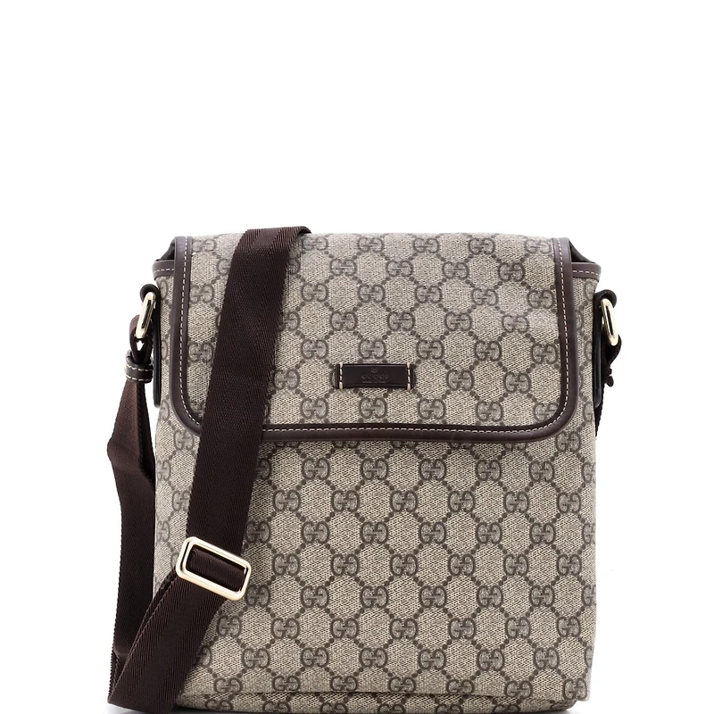 Pre-Owned Gucci Small Flap Messenger Gg Coated Canvas