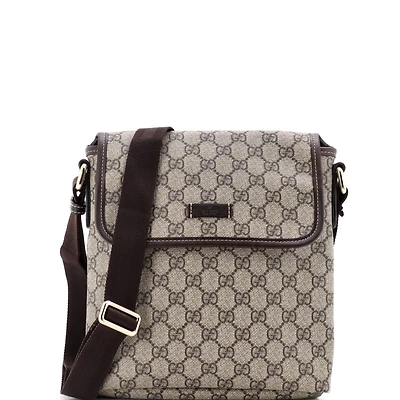 Pre-Owned Gucci Small Flap Messenger Gg Coated Canvas