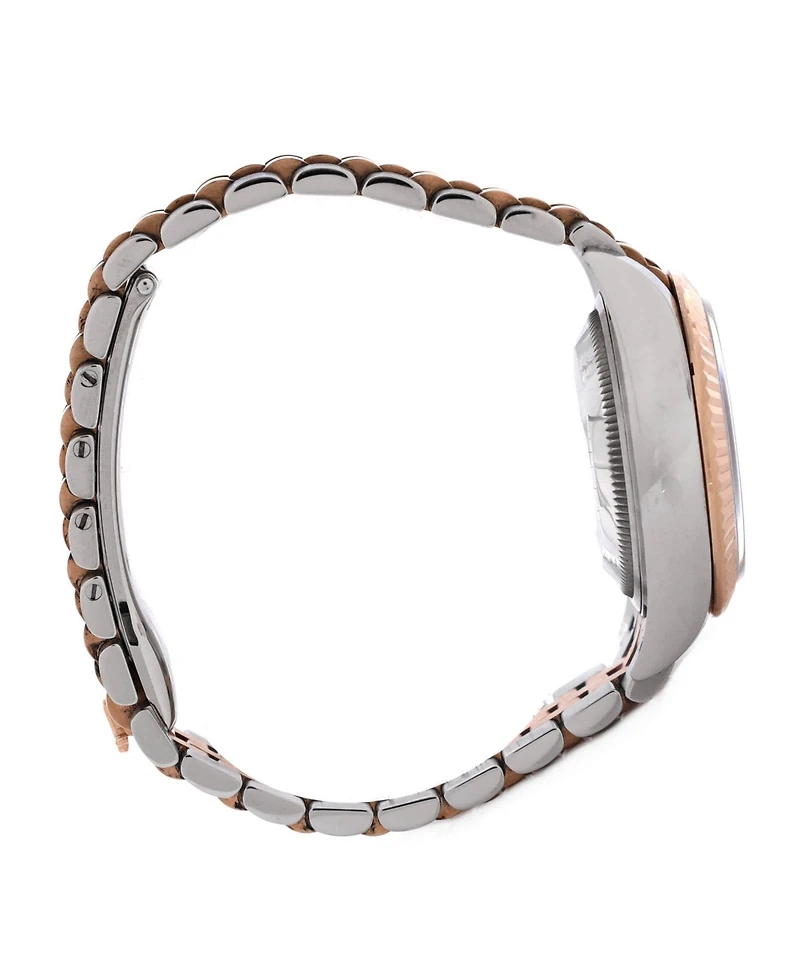 Pre-Owned Rolex Oyster Perpetual Datejust Chocolate Brown Automatic Watch in Stainless Steel and Rose Gold 28mm