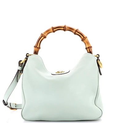 Pre-Owned Gucci Small Diana Nm Bamboo Shoulder Bag Leather