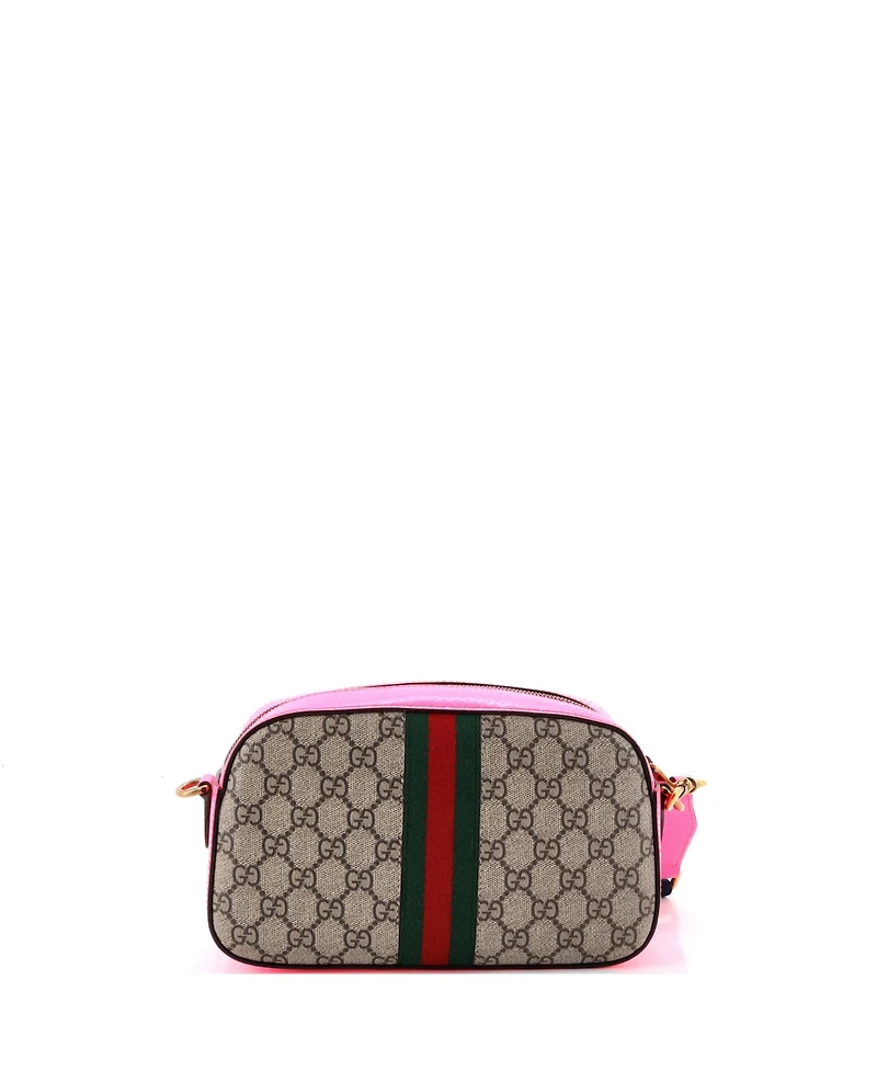 Pre-Owned Gucci Small Ophidia Convertible Camera Bag Gg Coated Canvas with Leather