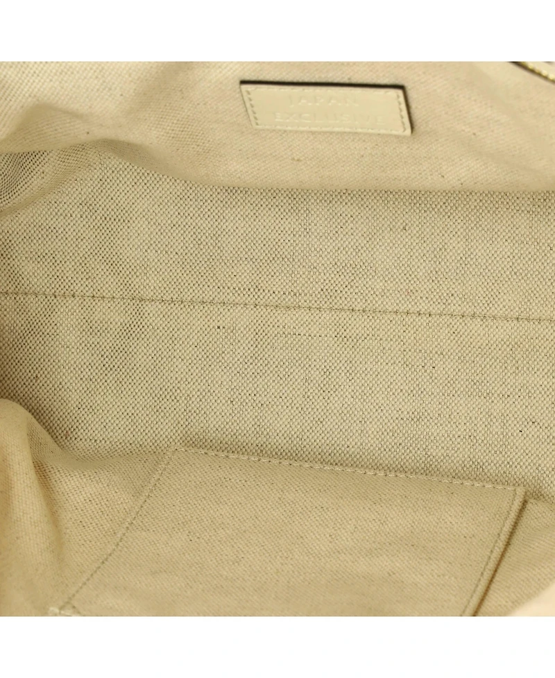 Pre-Owned Gucci Medium Gg Ribbon Tote Coated Printed Canvas