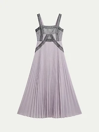 Karen Millen Women's Embellished Pleated Woven Midi Dress