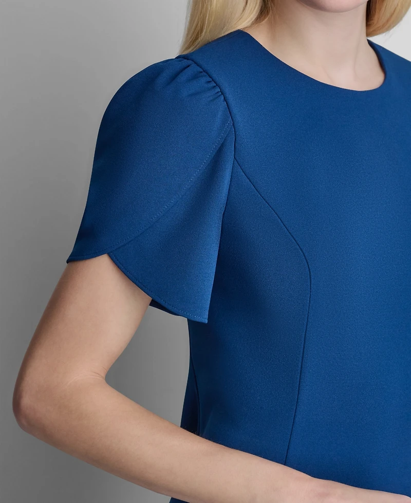Dkny Women's Tulip Sleeve Fit and Flare Dress