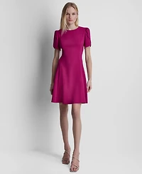 Dkny Women's Tulip Sleeve Fit and Flare Dress