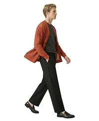 Modenaire Men's Open-Knit Button-Front Textured Cardigan