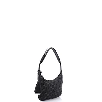 Pre-Owned Gucci Small Horsebit Slim Shoulder Bag Gg Denim with Leather