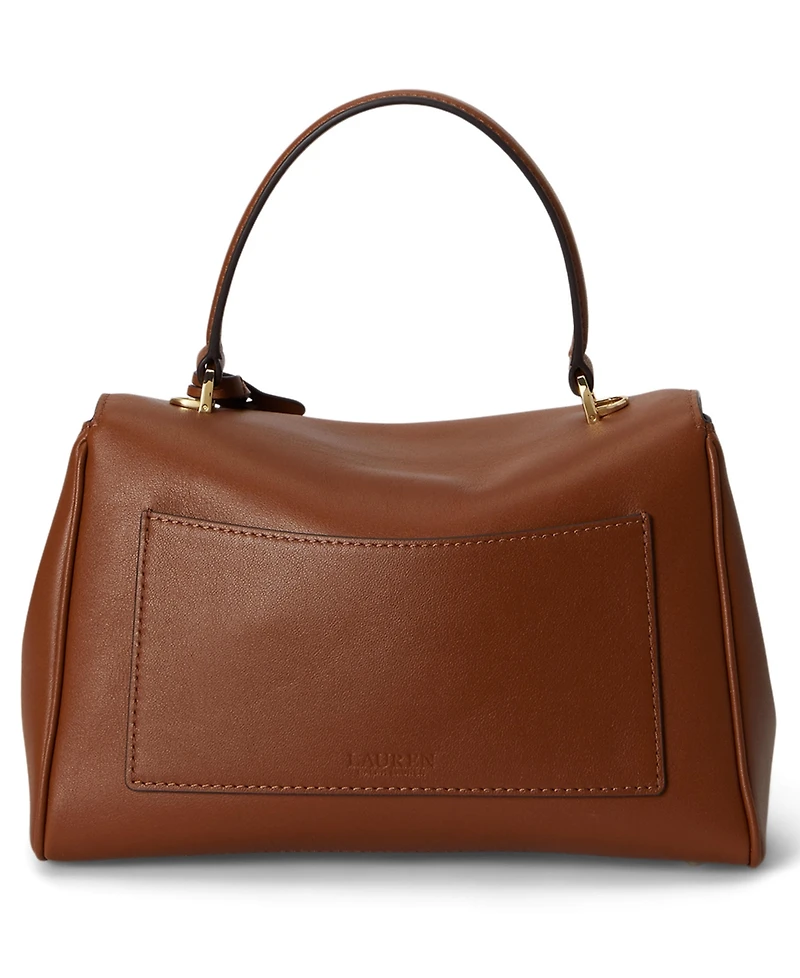 Lauren Ralph Lauren Farrah Leather Small Satchel Handbag