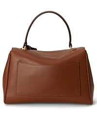 Lauren Ralph Lauren Farrah Leather Small Satchel Handbag