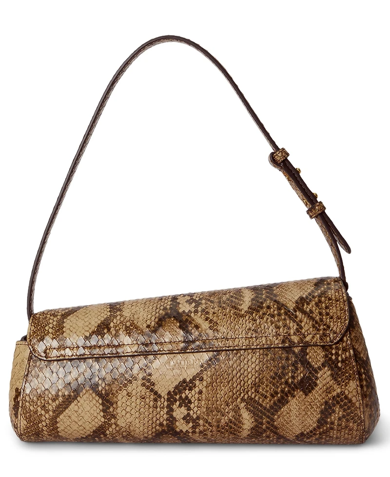 Lauren Ralph Lauren Tasha Embossed Leather East-West Small Shoulder Handbag