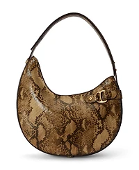 Lauren Ralph Lauren Tasha Embossed Leather Medium Shoulder Handbag