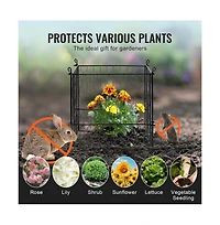 Sugift 4 Pack 13.4 inches Chicken Wire Plant Protector Cages with Ground Stakes